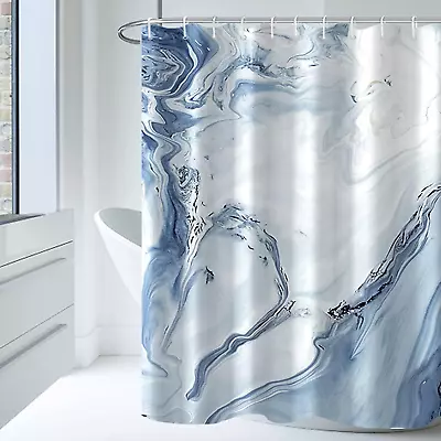 Blue Marble Shower Curtain Waterproof Shower Curtain For Bathroom Decor Printed  • $19.29