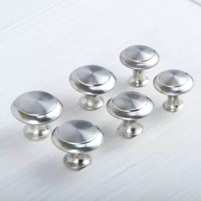 20x Brushed Chrome Cupboard Cabinet Door Knobs Handles Drawer Wardrobe Knobs • £6.89