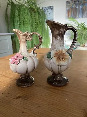 2 Genuine  Vintage Capodimonte Small Vases VGC • £10