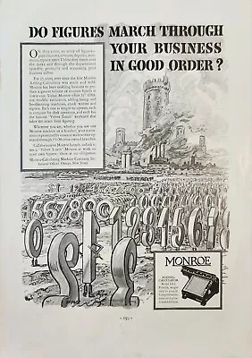 1937 Monroe Adding Machine Vintage Ad Do Figures • $9.95