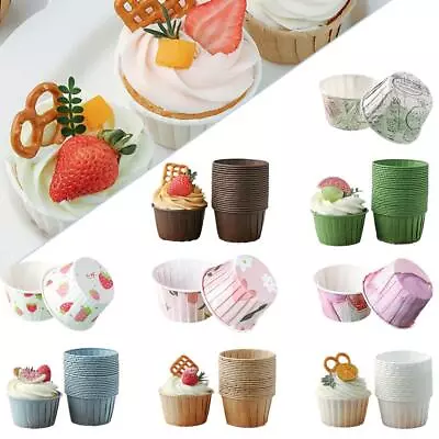 £4.06 • Buy 50PC Muffins Paper Cupcake Wrappers Baking Cups Cases Muffin Box Cake Cups 2023