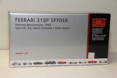 1/18 Cmc Ferrari 312p Spyder 1969 Start-nr 25 mario Andretti  Chris Amon  Red • $1913.38