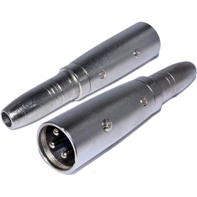 £3.29 • Buy XLR MALE Plug  To 6.35mm Stereo Jack Socket Microphone Cable Adapter Adaptor X 1