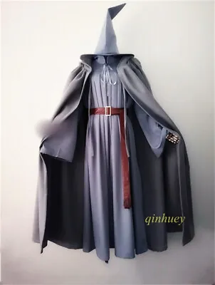 The Lord Of The Rings Gandalf Costume Outfit Fancy Dress Wizard Suit Halloween  • £102
