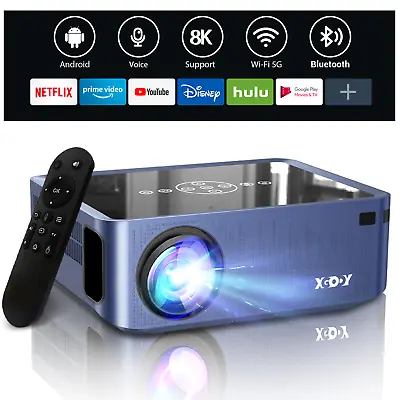 Beamer 5G WiFi Bluetooth Projector 1080P 8K LED Home Theater Cinema Multimedia • $127.99