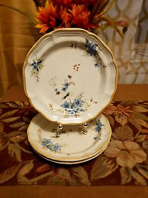  Mikasa Garden Club Day Dreams EC 461 Blue Flowers Dessert/salad Plate 3pcs • $18