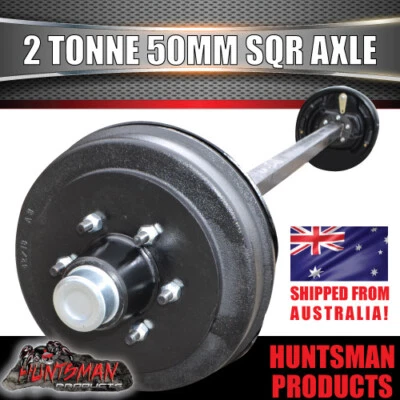 $860 • Buy 2000Kg Trailer Caravan 12  Electric Braked 50mm Square Solid Axle L/C Pattern