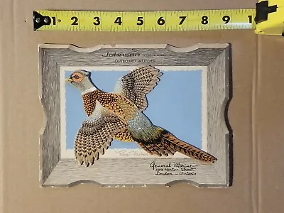 Vtg 1950s OMC Johnson Sea Horse Ring-Necked Pheasant Calendar Advertising Art • $89.99