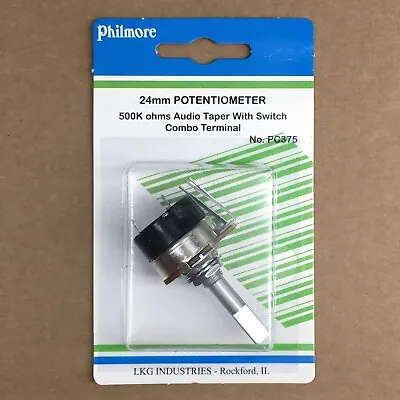 NEW Volume Control Audio Taper 500K Ohm 24mm Potentiometer With On-Off Switch • $9.95