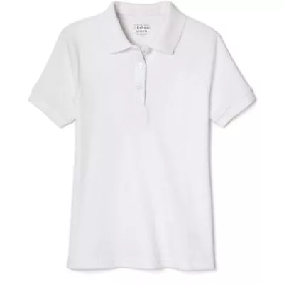 2-PACK - Girls' School Uniform Short Sleeve Polo Shirt - WHITE • $15.91