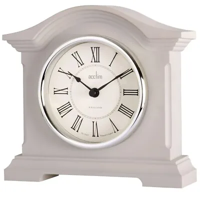 Acctim Cliffburn Mantel Clock Quartz Glass Lens Taupe • £27.50