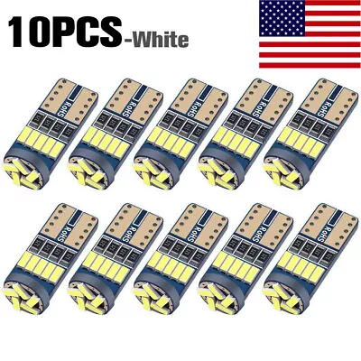 10*T10 LED Canbus Error Free Bulbs 15SMD 194 W5W Car Wedge Lamps Dome Map Light • $3.74