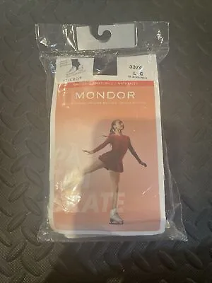 Mondor Black Thermal Footless Figure Skating Tights Black Interior L-G 3374 • $18