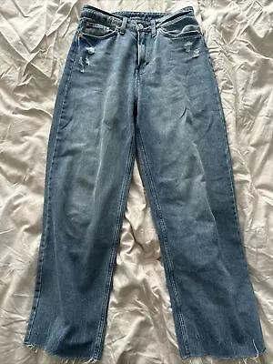 H&M Loose Straight High Waist Ankle Length Jeans Size 10 • £0.99
