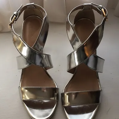 J Crew Callie Metallic Sandals Size 7.5 • $50