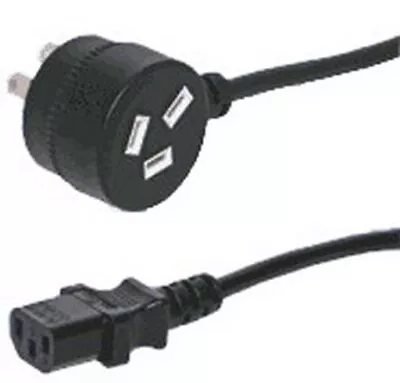 1m IEC C13 Female To Piggy Back 240V Mains Plug Power Cable • $11.95