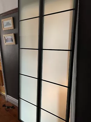 IKEA Wardrobe Doors - Four Black And Opaque Perspex • £5