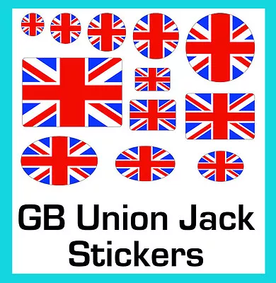 British GB Union Jack  Stickers Labels Cool Britannia Circles Rectangles Ovals  • £22.43