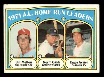 1972 Topps Baseball #90 A.L. Home Run Leaders Jackson VG *d4 • $6