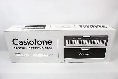 $77.51 • Buy Casio CT-S190CA + Carrying Case 400-Tones 61-Key Portable Keyboard