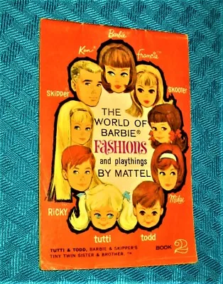 Vintage World Of Barbie Clothes Fashions And Playthings Red Book 2 Booklet Two! • $29.99