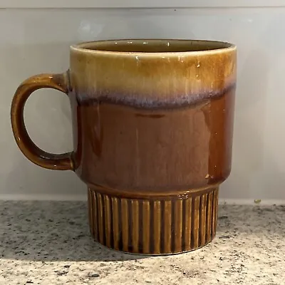 Vintage Retro Drip Glaze Stackable Coffee Tea Mugs Brown Colour Cup • $18