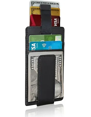Slim Wallets For Men Magnetic Money Clip Minimalist Mens Wallet RFID Blocking • $14.99