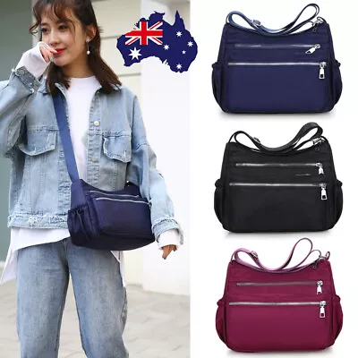 Shoulder Bag Travel Multi Pocket Waterproof Cross Body Messenger Bags Handbag AU • $12.89