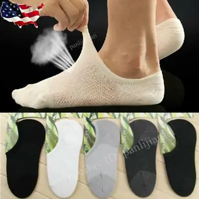 10 Pack Men's Bamboo Fiber Loafer Boat Cotton Socks Liner Low Cut No Show Socks • $9.99