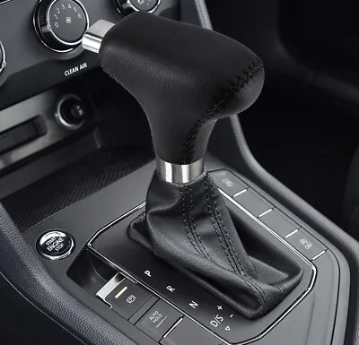 Universal Automatic Car PU Leather Gear Shift Knob Shifter Handle Lever Stick • $22.29