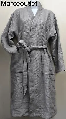 Talesma Terry Waffle Kimono Cotton Bath Robe LARGE / EXTRA LARGE Gray • $13.09