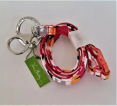 Vera Bradley Pixie Blooms Breakaway Lanyard Key Ring ID Badge Holder Purse Clip • $13.98