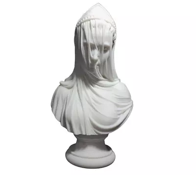 Veiled Maiden Woman Bust Head Marble Statue Exact Museum Copy Sculpture • $139