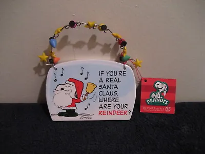 Department 56 Peanuts Snoopy Christmas Wall Plaque • $20.30