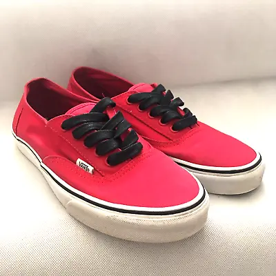 Vans Shoes Mens Size 9 Red Canvas Low Athletic Lace Up Skateboarding Sneakers • $20
