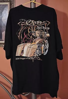 🚨🔥vintage Chopp Shop 2010 Bagger Of The Year Men's T-shirt Size 3xl • $20