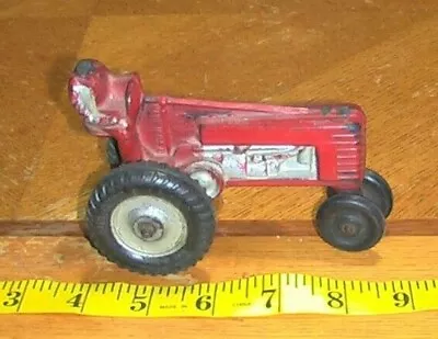 Vintage Auburn Rubber 1/32 Scale Toy Farm Tractor With Driver Red No Head • $6.95