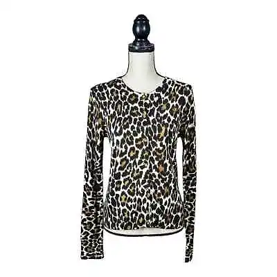 J. Crew Lightweight Wool Leopard Print Jackie Cardigan Womens Size Medium • $29.98