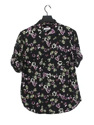 £51.75 • Buy Equipment Women's Shirt M Black Floral 100% Silk Short Sleeve Collared Basic
