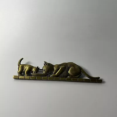 $11.69 • Buy Vintage Signed JJ Jonette Jewelry Kitten Cat Eating Out Bowl Pin Brooch