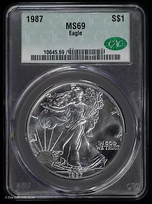 1987 $1 American Silver Eagle Dollar CACG MS 69 | Uncirculated UNC • $69.95