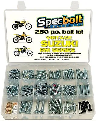 Specbolt Vintage Suzuki Bolt Kit For Rm100 Rm125 Rm250 Rm370 Rm400 Rm465 Rm500 • $59.99