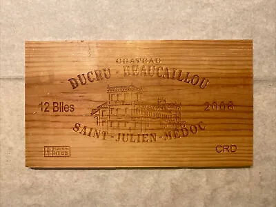 1 Rare Wine Wood Panel Chateau Ducru Beaucaillou Vintage CRATE BOX SIDE 1/23 368 • $7.95