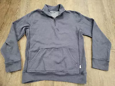 Onia Blue Gray 1/4 Zip Sweatshirt Men's Small Pullover • $9.99