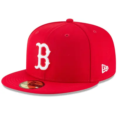 MLB Boston Red Sox B 59FIFTY 5950 Men's Fitted New Era Hat Cap Red/White • $37.99