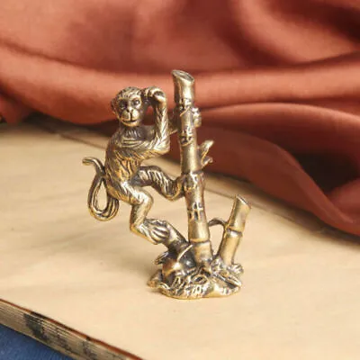 Solid Brass Monkey Figurine Statue Home Ornaments Animal Figurines Gift Hot New • $8.63