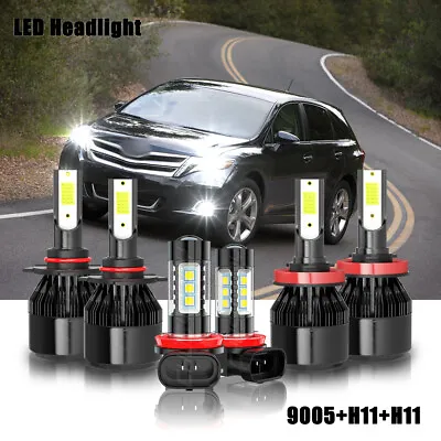 For Toyota Venza 2009-2016 6x LED Headlight+Fog Light Bulbs Combo Kit 6000K • $27.99