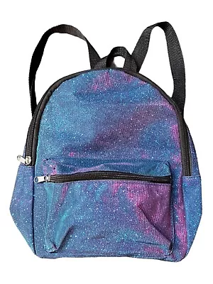 BACKPACK Mini BLUE & HOT PINK Sparkly GLITTERY Youth BACKPACK 10 X 12 Inches • $14.99