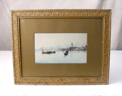 ~ Vtg ANDREA BIONDETTI Signed ~ VENICE Italy ~ Antique 1940s Watercolor Venezia~ • $150