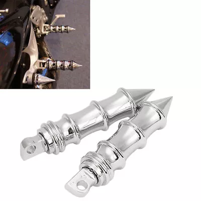 Motorcycle Chrome Spike Foot Pegs Mount For Harley Softail Deluxe Deuce Classic • $36.99